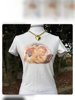 Forever 21 Cream Crewneck Tee